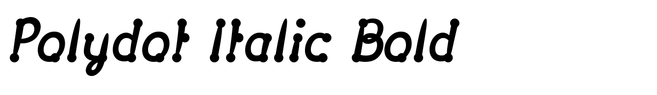 Polydot Italic Bold